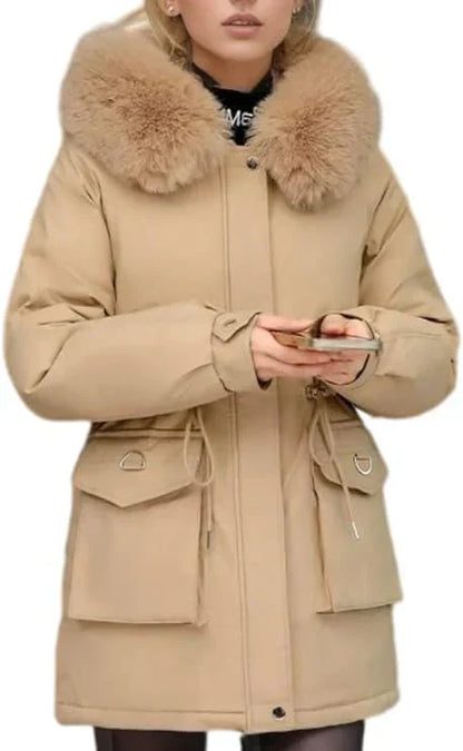 Warme Damen Winterjacke Atmungsaktiv