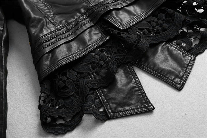 Lederjacke Bikerstyle Frauen - IdealeKleiden