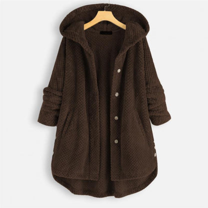 Damen Fleecejacke Weich Kapuze