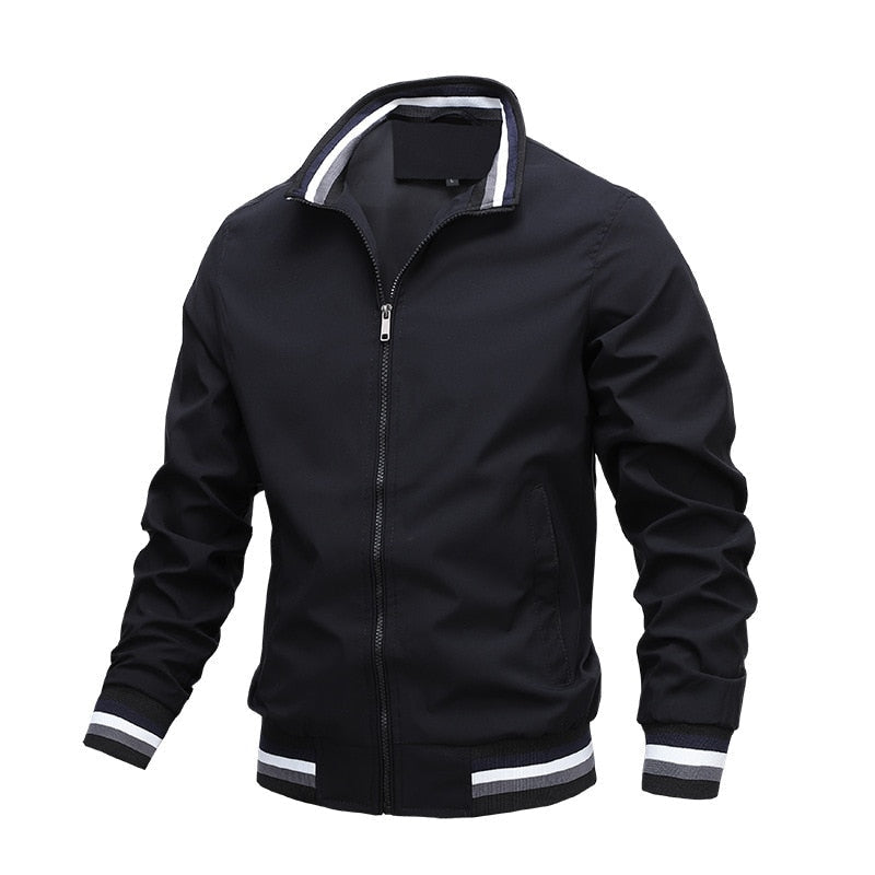 Herren Bomberjacke Modern Streifen Design