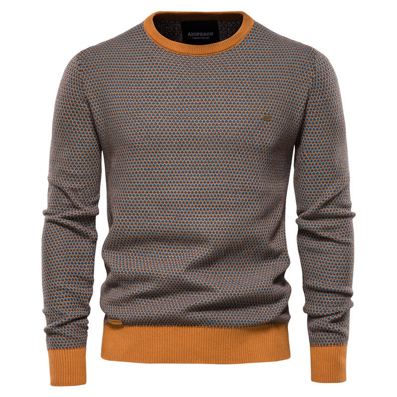 Herrenkleidung Rundhals Pullover Casual
