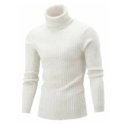 Herren Rollkragenpullover Warm Gemütlich - IdealeKleiden