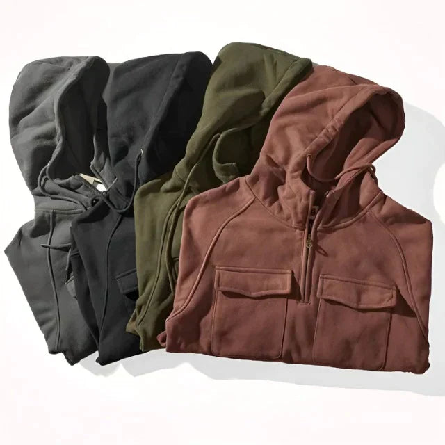 Herren Hoodie Kängurutasche Bequem - IdealeKleiden