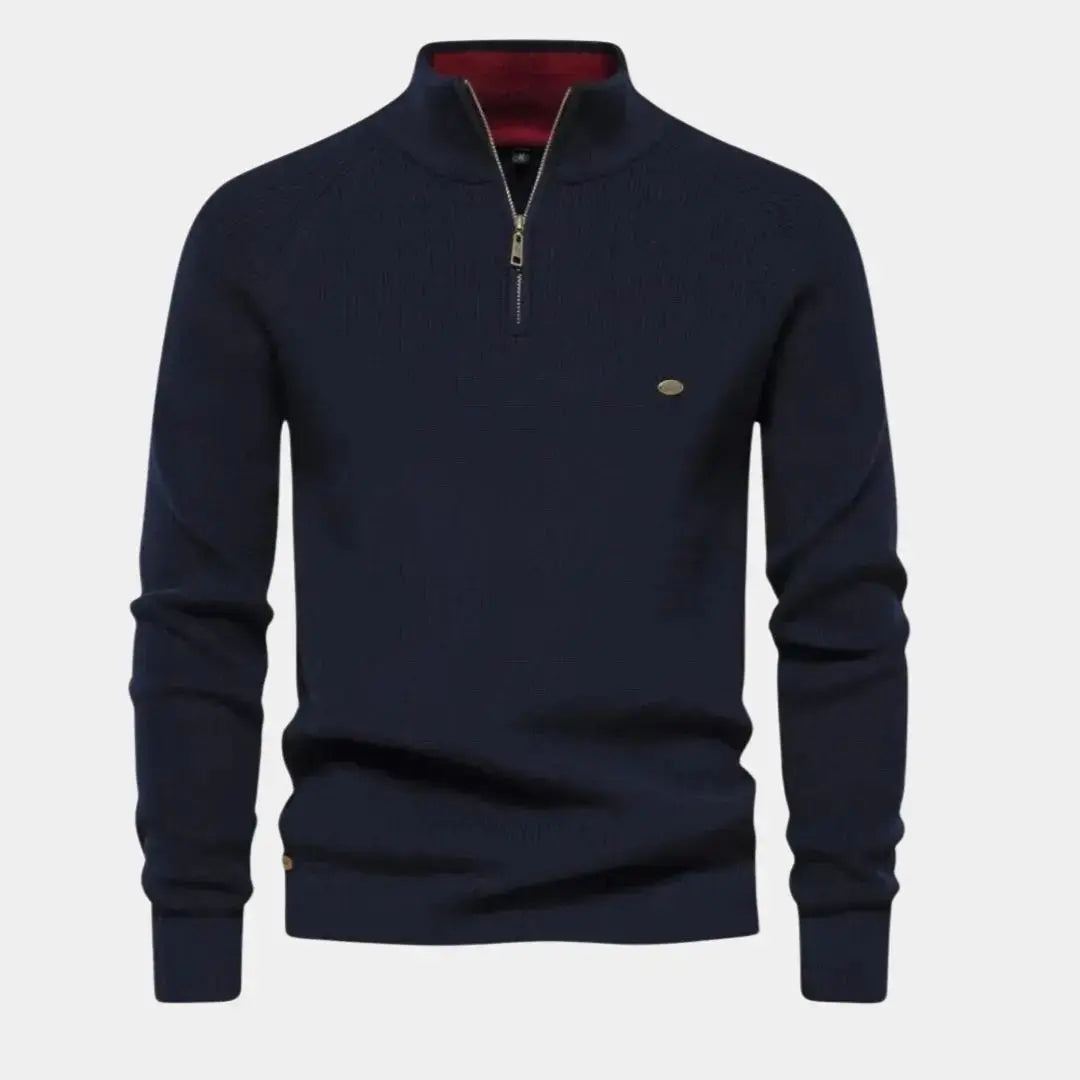 Herren Pullover Viertel Reißverschluss Modern