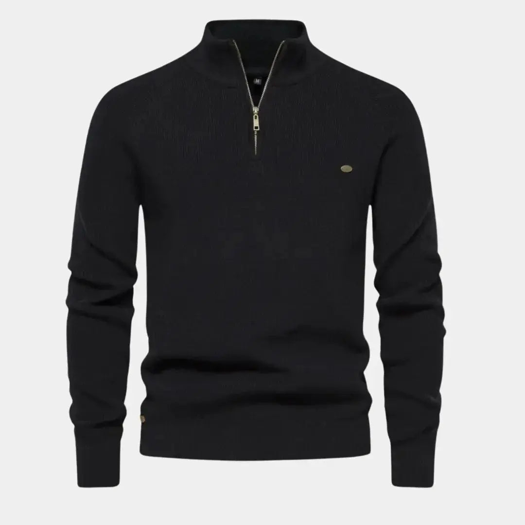 Herren Pullover Viertel Reißverschluss Modern