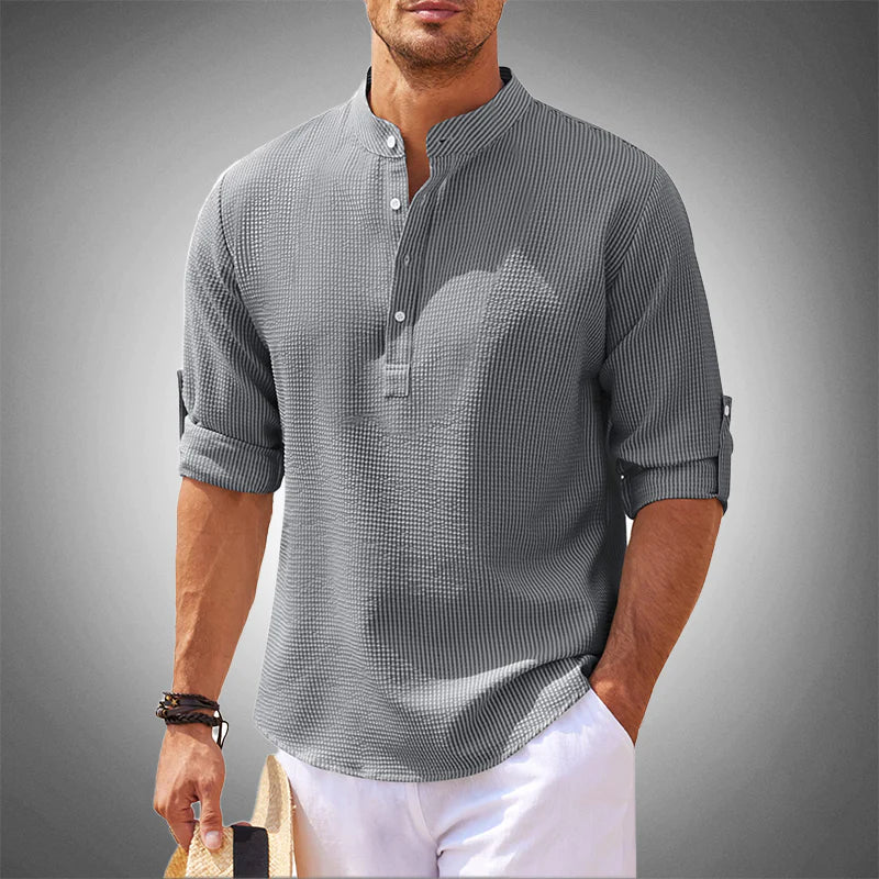 Herren Poloshirt Bequem atmungsaktiv Langarm