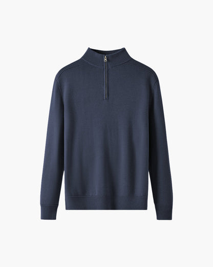 Merinowolle Pullover Damen Reißverschluss