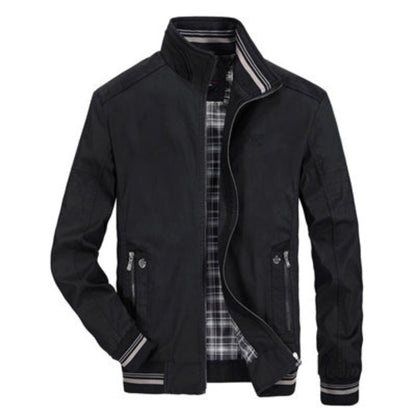 Herren Bomberjacke Winddicht Zip Up Sportlich