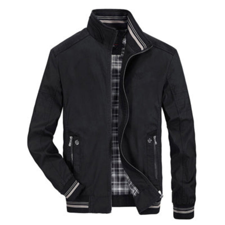 Herren Bomberjacke Winddicht Zip Up Sportlich