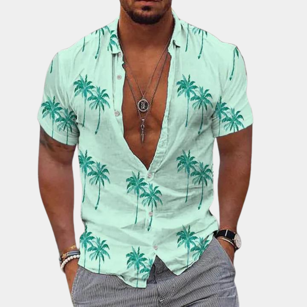 Sommerhemd Kurzarm Hawaii-Style für Männer