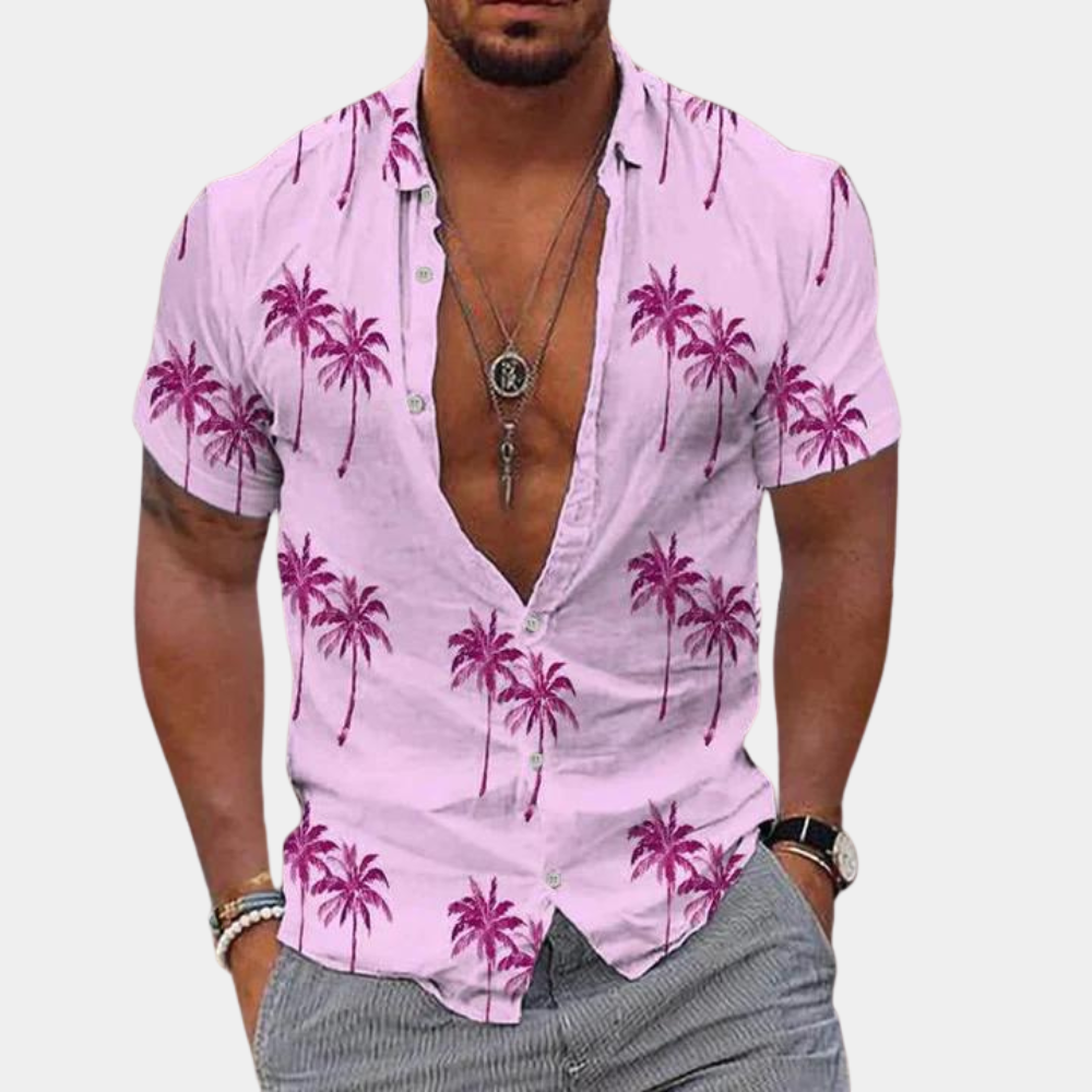 Sommerhemd Kurzarm Hawaii-Style für Männer