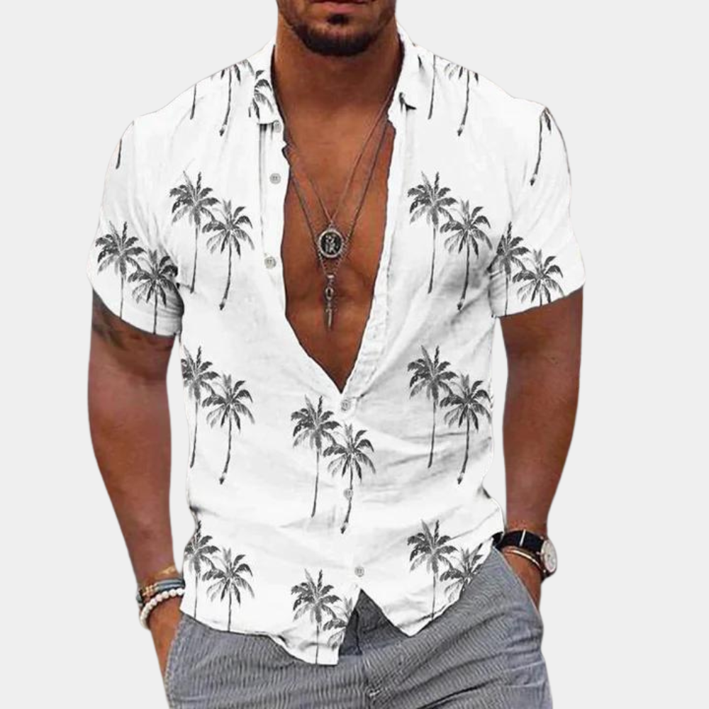 Sommerhemd Kurzarm Hawaii-Style für Männer
