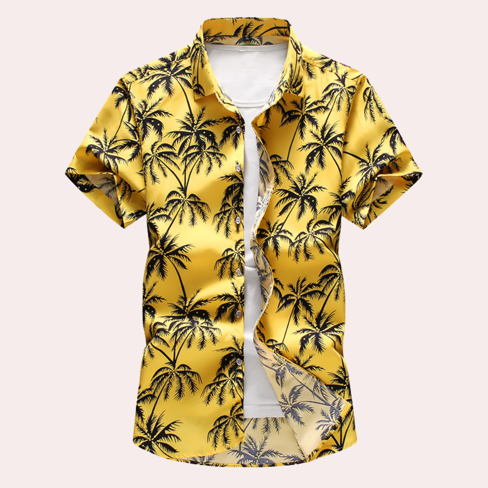 Farbenfrohes Hawaiihemd Kurzarm Sommer