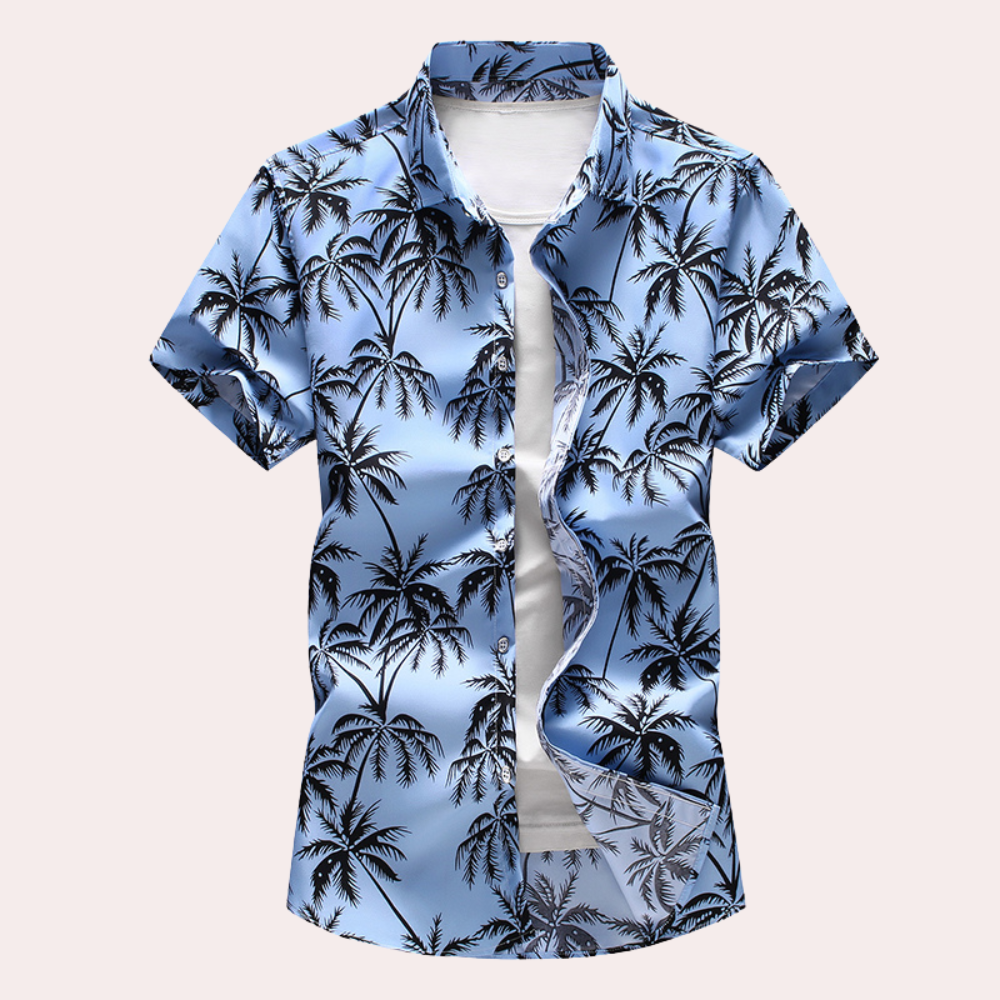 Farbenfrohes Hawaiihemd Kurzarm Sommer