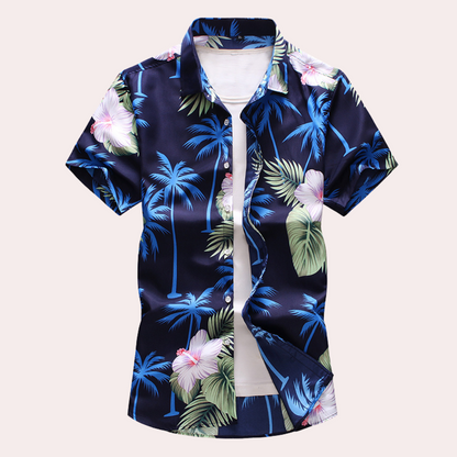 Farbenfrohes Hawaiihemd Kurzarm Sommer