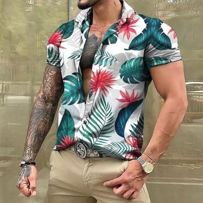 Hawaiihemd Kurzarm Bedruckt Herren