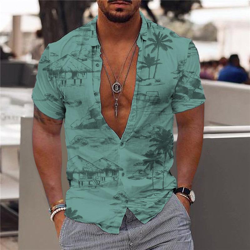 Hawaiihemd Kurzarm Sommer Hemd für Herren