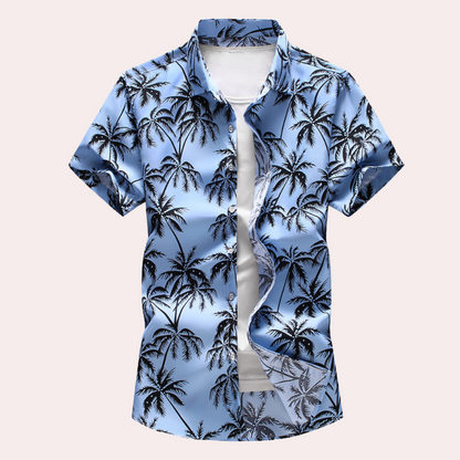 Sommerhemd Kurzarm Hawaiimuster Herren