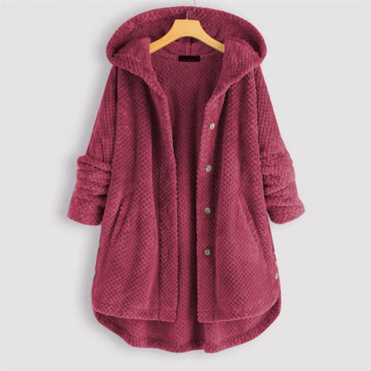 Damen Fleecejacke Weich Kapuze