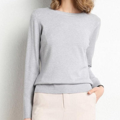 Weiches Sweatshirt Damen Runder Ausschnitt Langarm