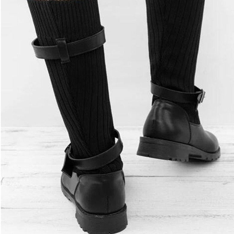 Winterstiefel Wollfüllung Leder Optik - IdealeKleiden