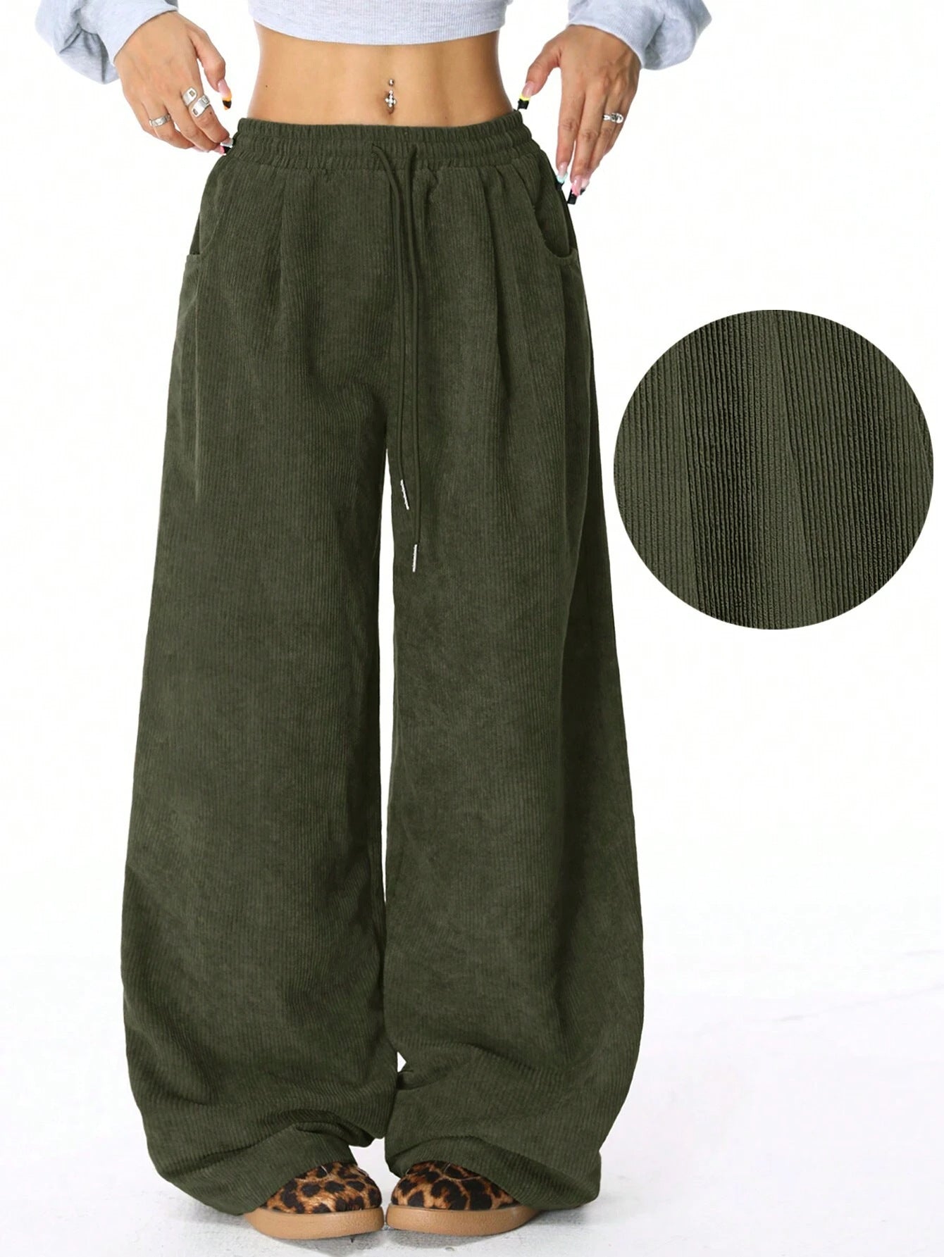 Damen Cordhose Elastisch Bequem