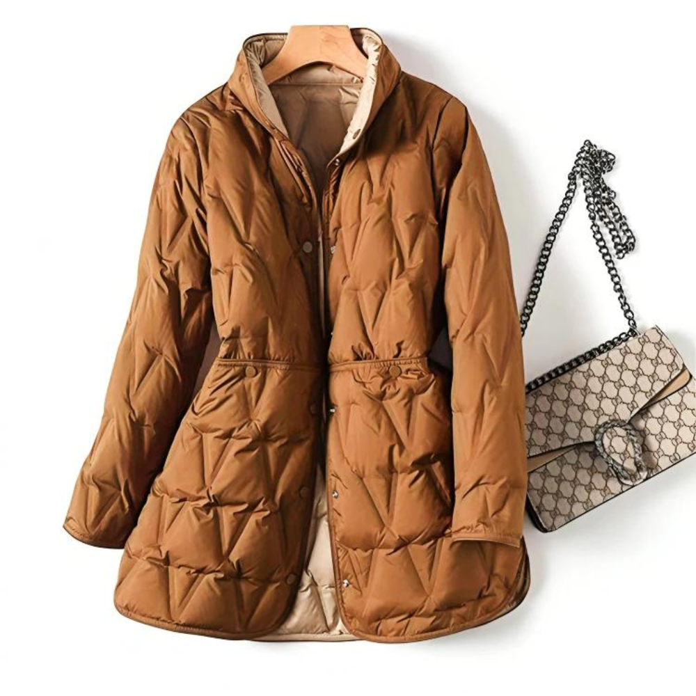 Warmes Winterkleid | Gepolsterter Damenmantel Hochwertig Verstellbar Mit Taschen - IdealeKleiden