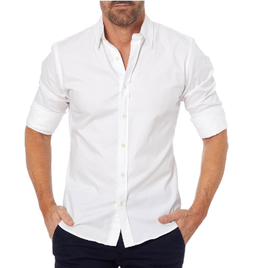 Herren Langarmhemd Modern Knöpfe