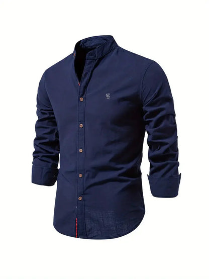 Herren Hemd Slim Fit Lange Ärmel Komfort