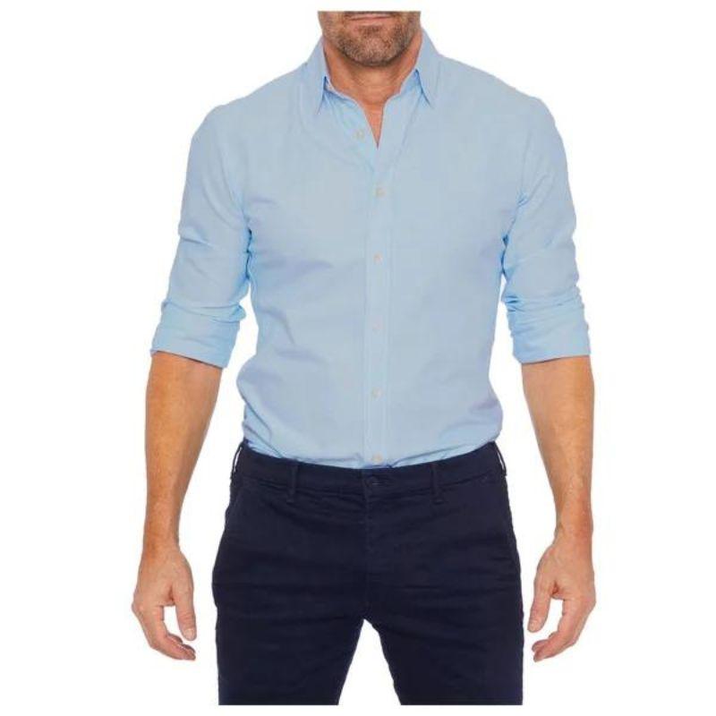 Elegantes Herrenhemd Langarm Knitterfrei