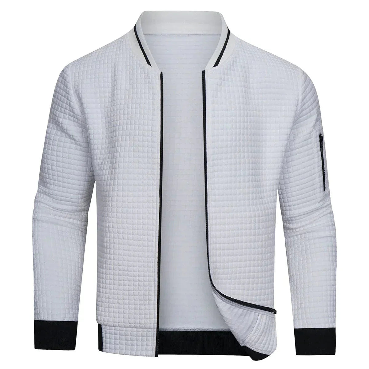 Herren Sweatshirt Langarm Reißverschluss Warm