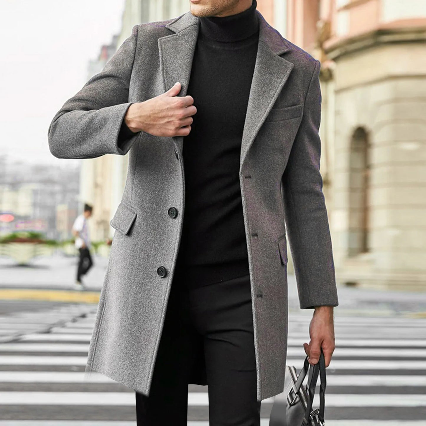 Herren Wintermantel Elegant Reverskragen