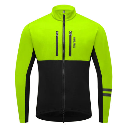 Herren Fahrradjacke Winddicht Thermofleece Reflektierend