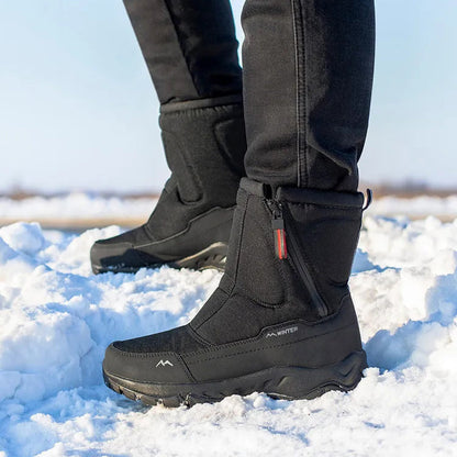 Wasserabweisende Schneestiefel Damen, Mid-High, Rutschfest