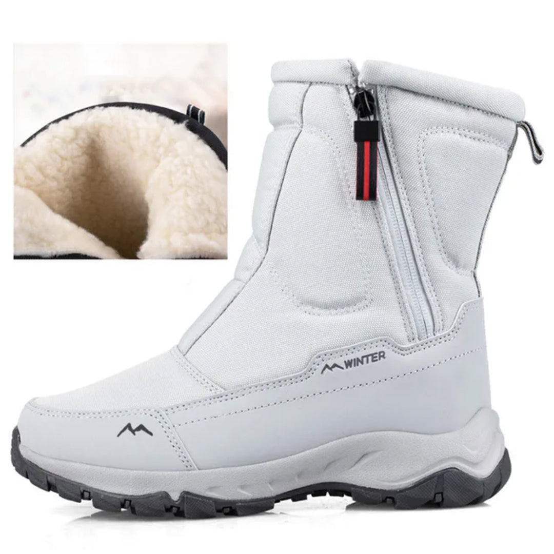 Wasserabweisende Schneestiefel Damen, Mid-High, Rutschfest