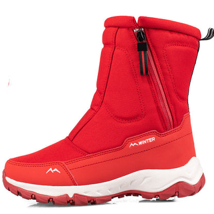 Wasserabweisende Schneestiefel Damen, Mid-High, Rutschfest