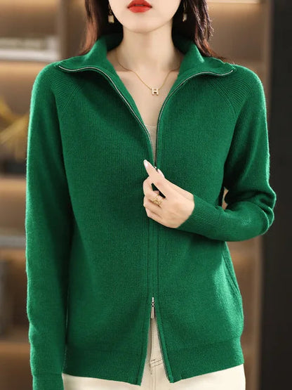Stilvolles Sweatshirt Soft Strick Hochgeschlossen Bequem