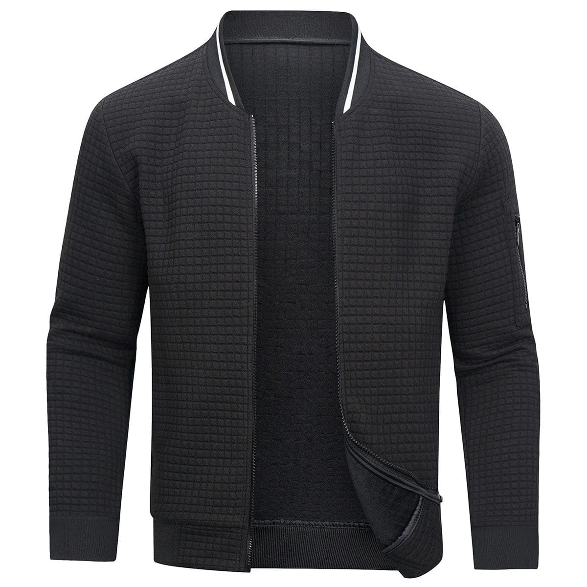 Herren Cardigan Langarm Reißverschluss Freizeitmode - IdealeKleiden