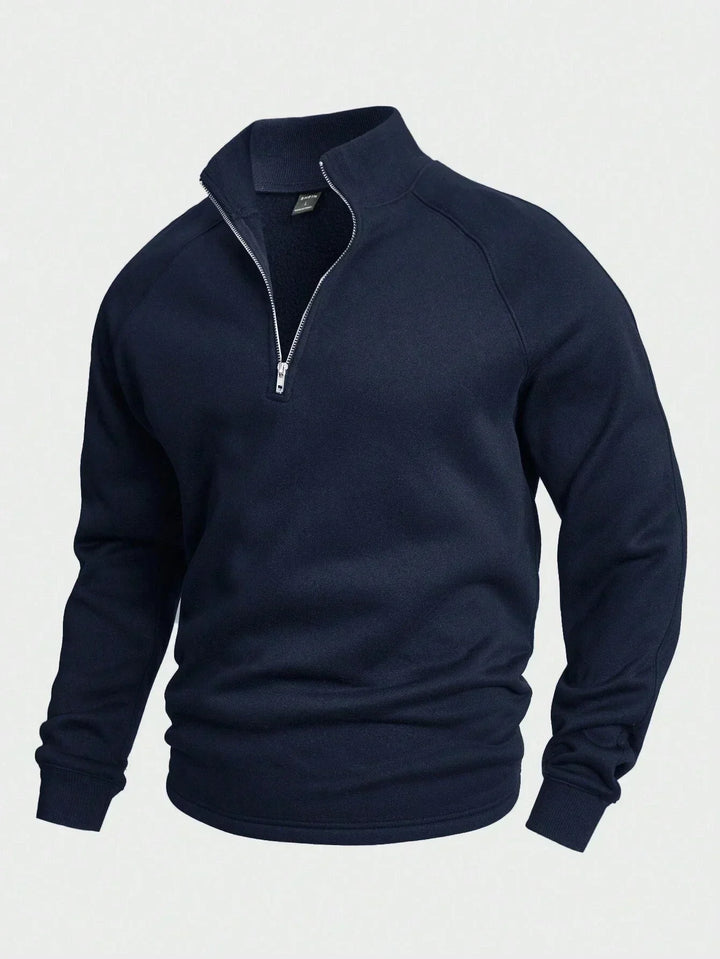 Herren Pullover Warm Halbreißverschluss Winter