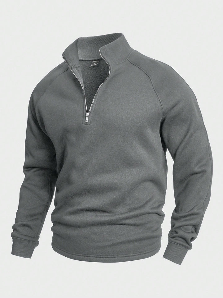 Herren Pullover Warm Halbreißverschluss Winter