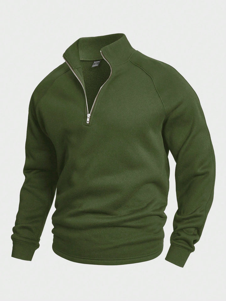 Herren Pullover Warm Halbreißverschluss Winter