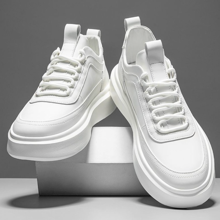 Herren Sneaker Weiß Bequem Alltagschuh - IdealeKleiden