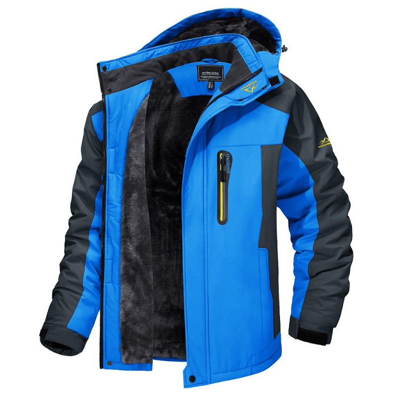 Herren Windbreaker Jacke Fleece Gefüttert - IdealeKleiden