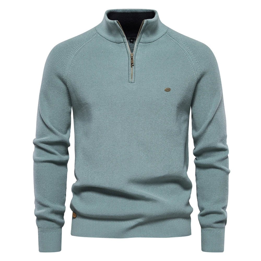 Herren Sweatshirt Langarm Reißverschluss