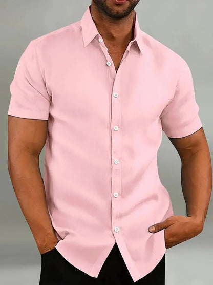 Herrenhemd Kurzarm Elegantes Design