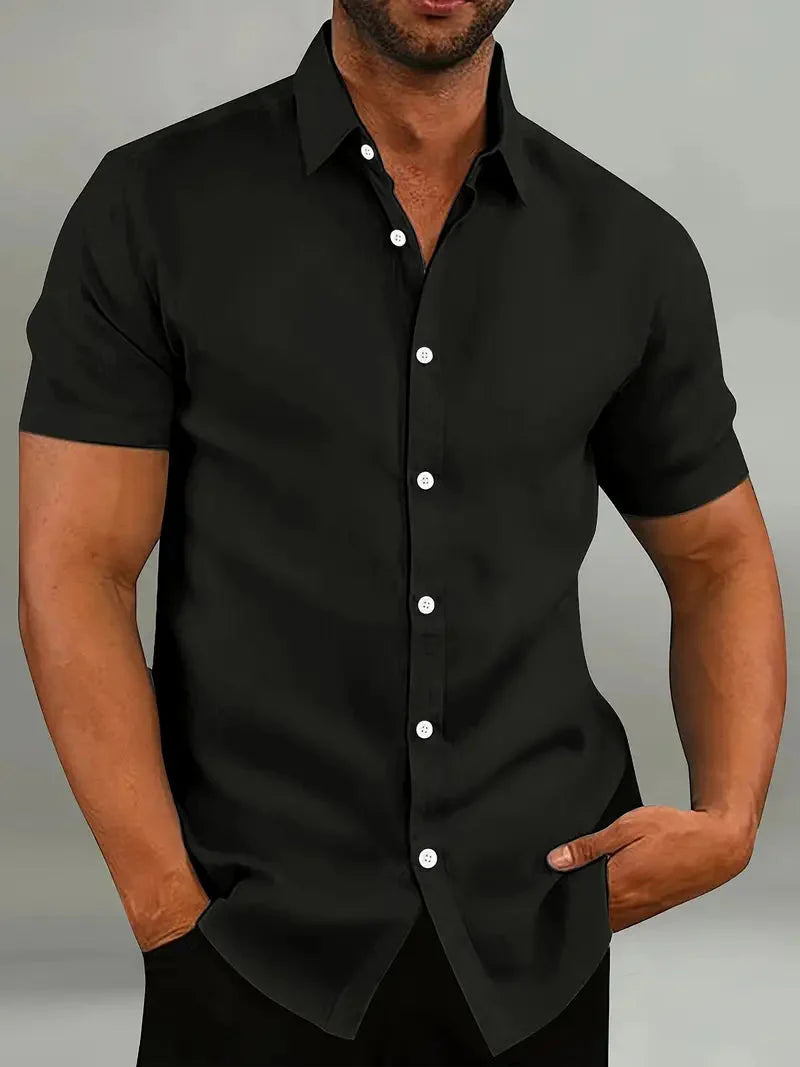 Herrenhemd Kurzarm Elegantes Design