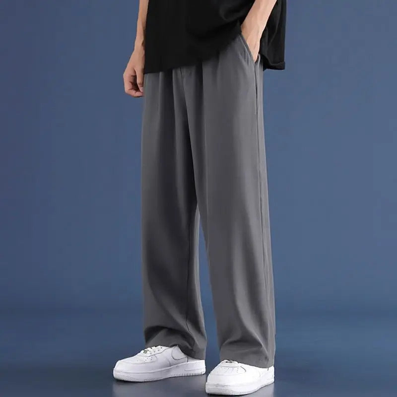 Herrenhosen Bequem Loose Fit Straight Leg Jogger