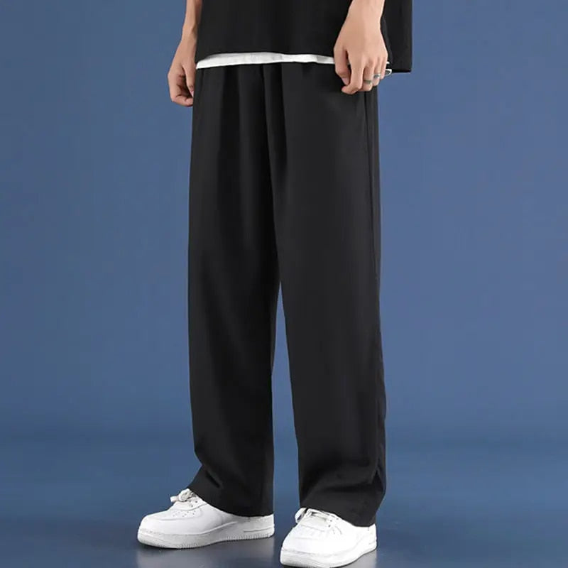Herrenhosen Bequem Loose Fit Straight Leg Jogger