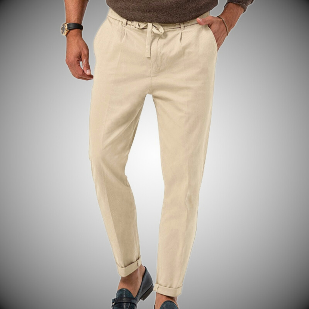 Herren Leinenhose Bequem Sommerlich