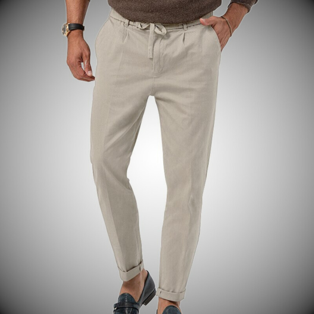 Herren Leinenhose Bequem Sommerlich